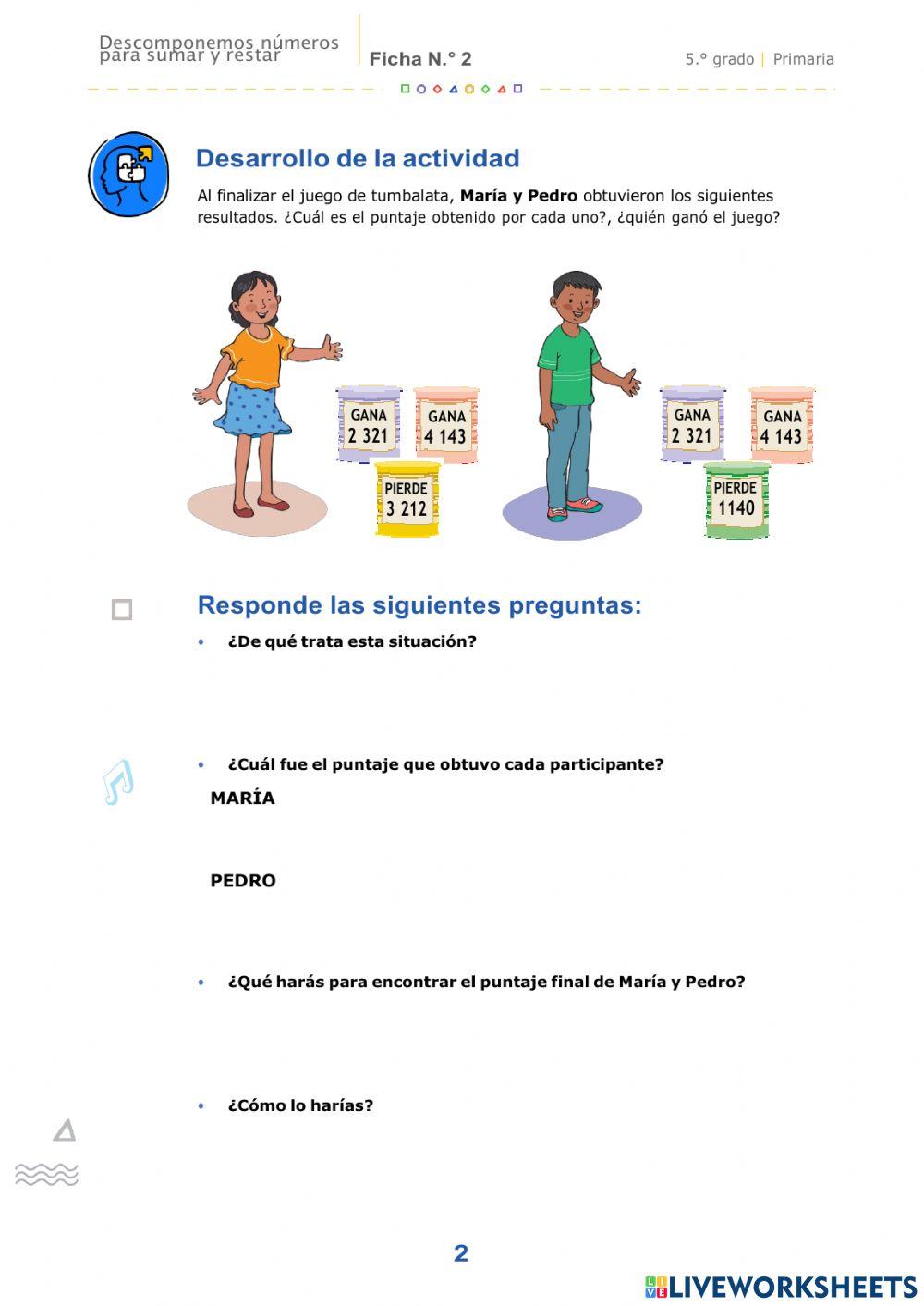 Ficha n° 2 - matemática