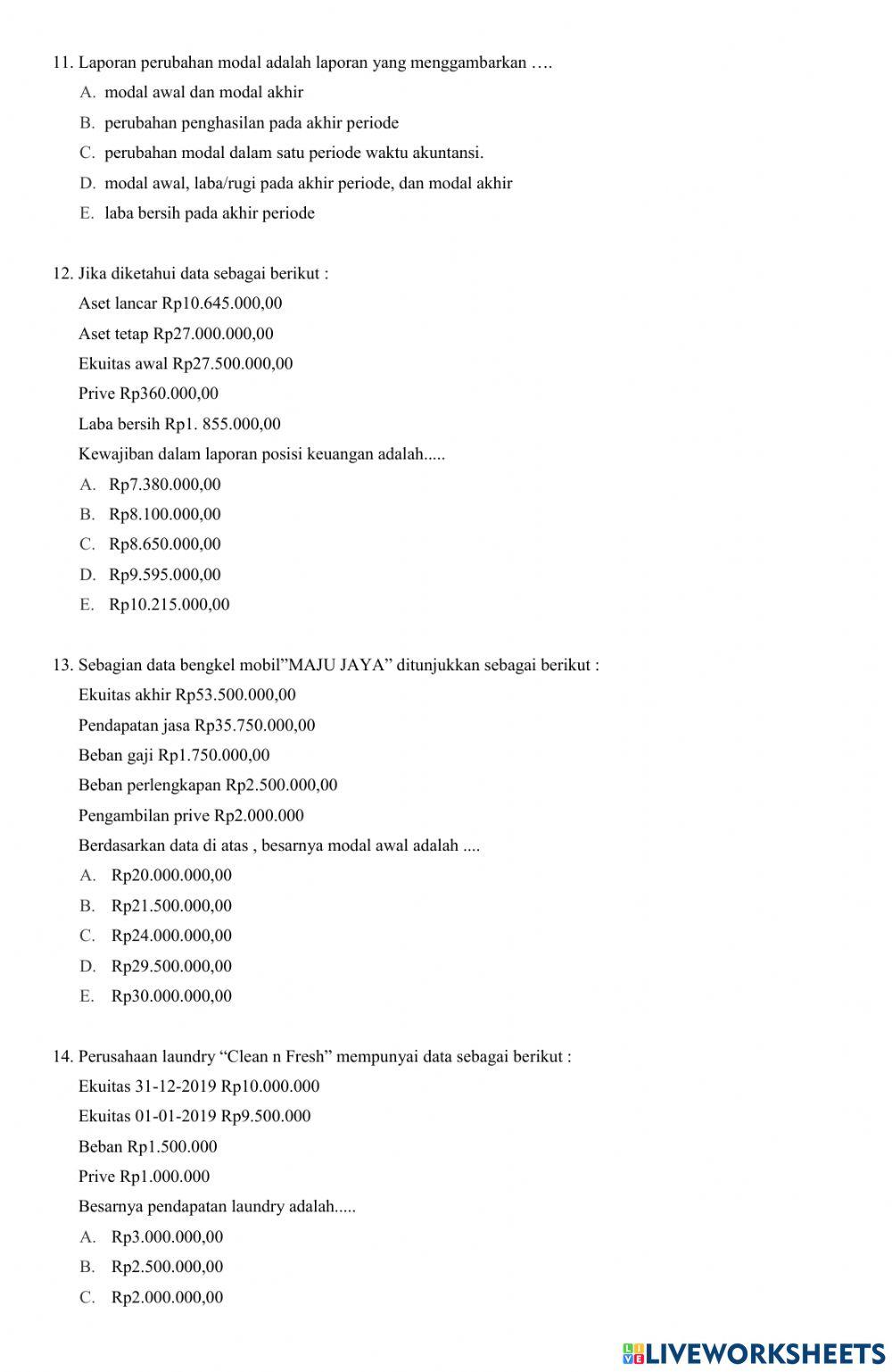 Uh 1 persamaan dasar akuntansi & laporan keuangan