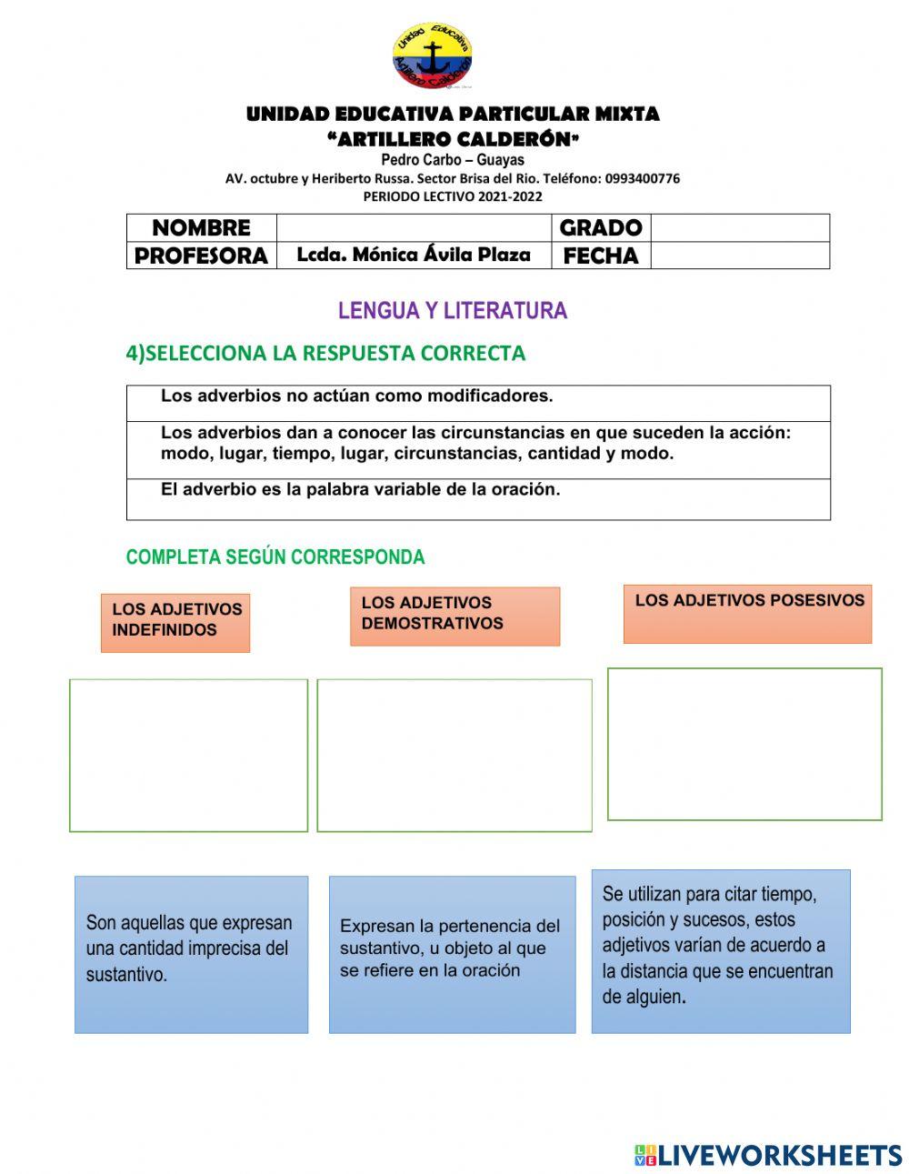 Modificadores del predicado