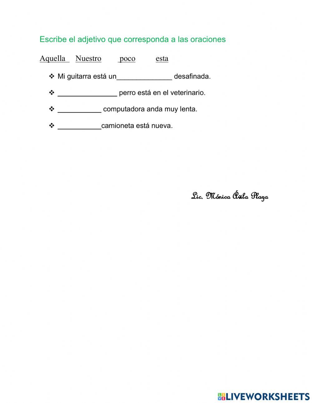 Modificadores del predicado