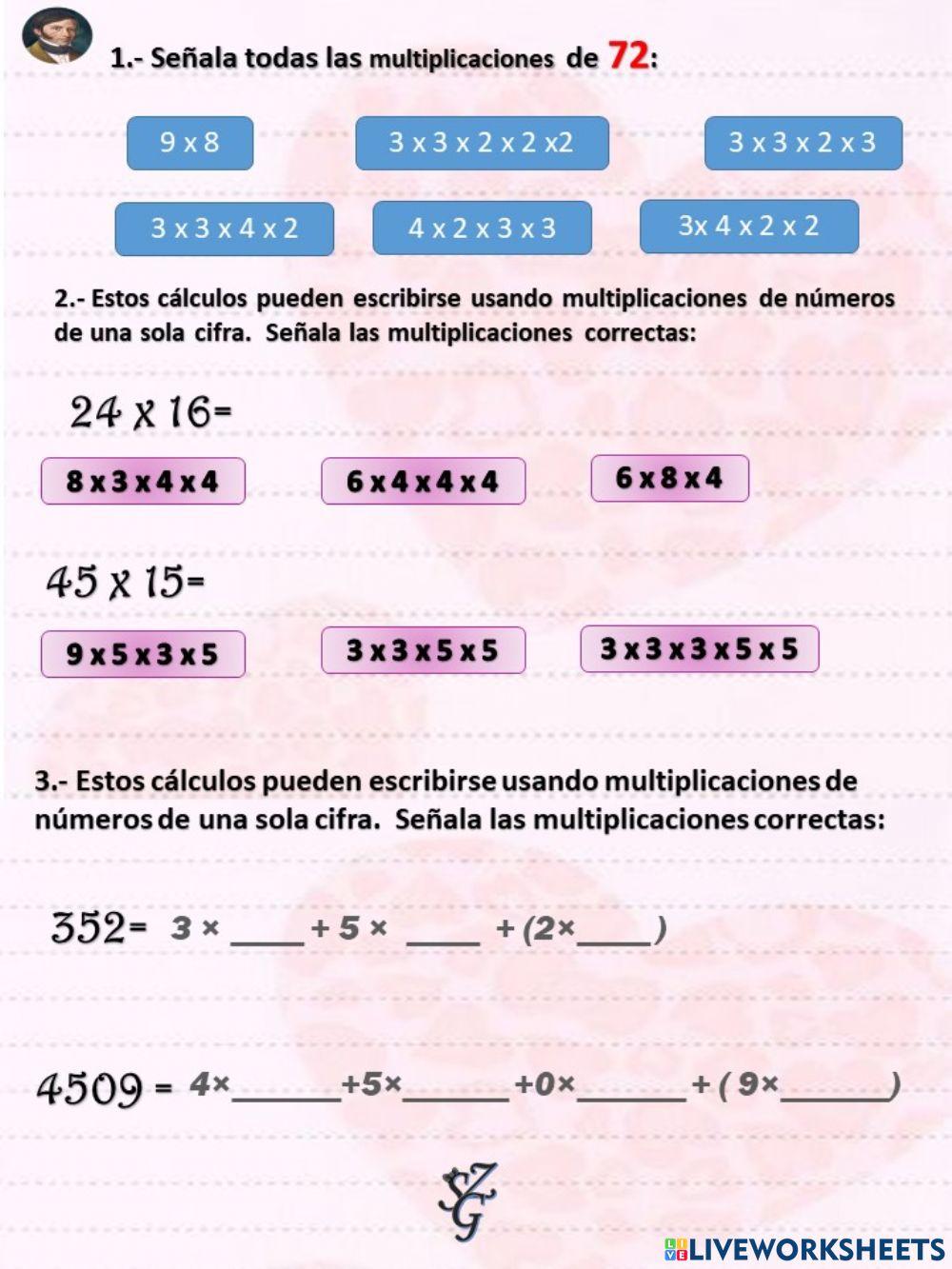 Descomposicion mediante multiplicacion
