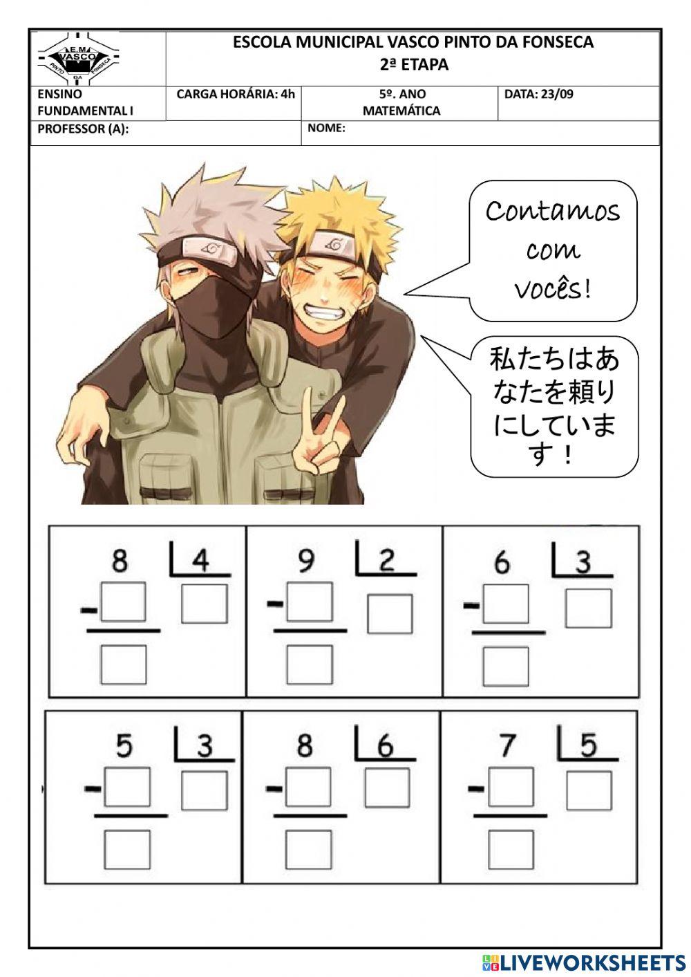 DIVISÕES E FATOS FUNDAMENTAIS