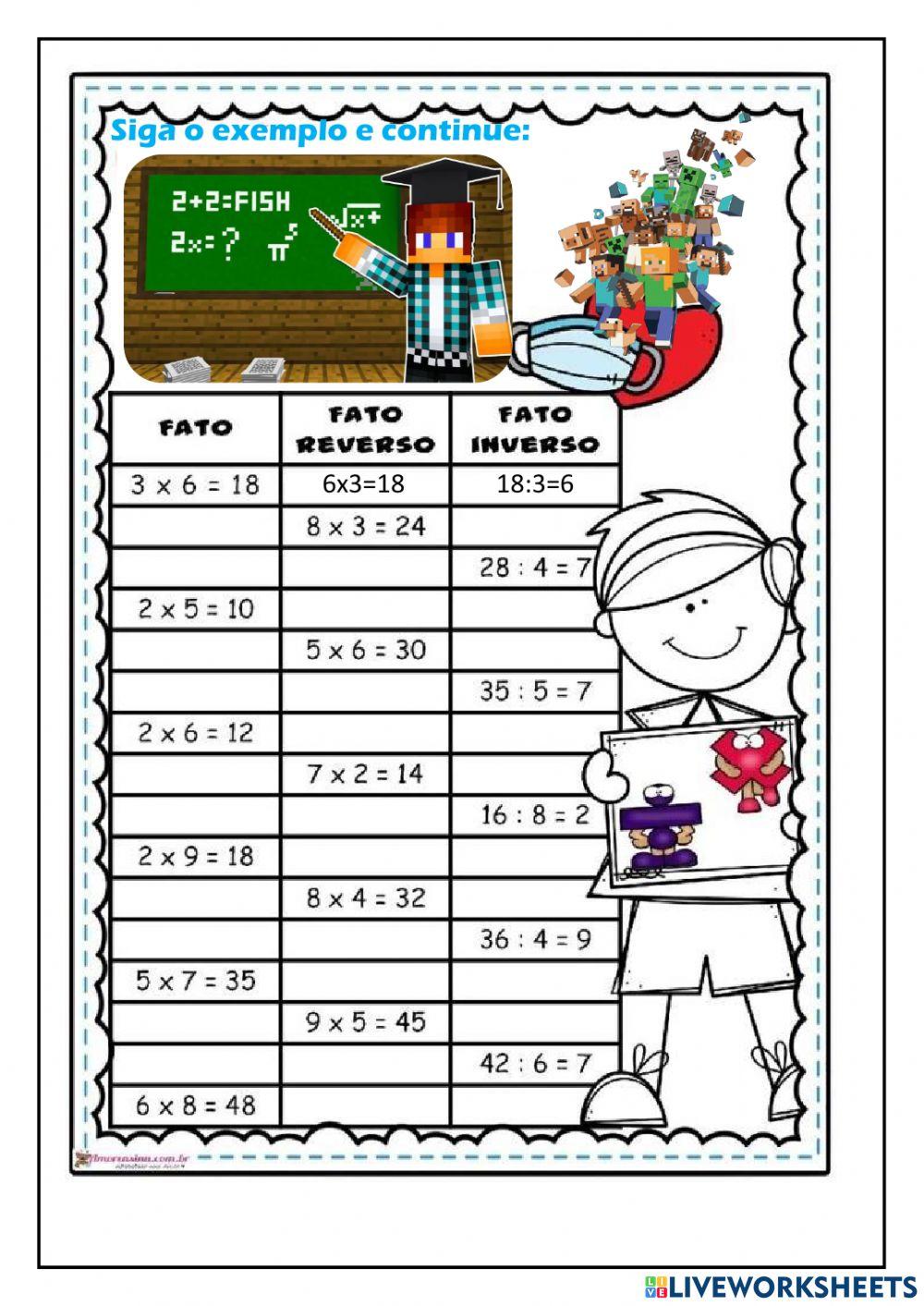 DIVISÕES E FATOS FUNDAMENTAIS