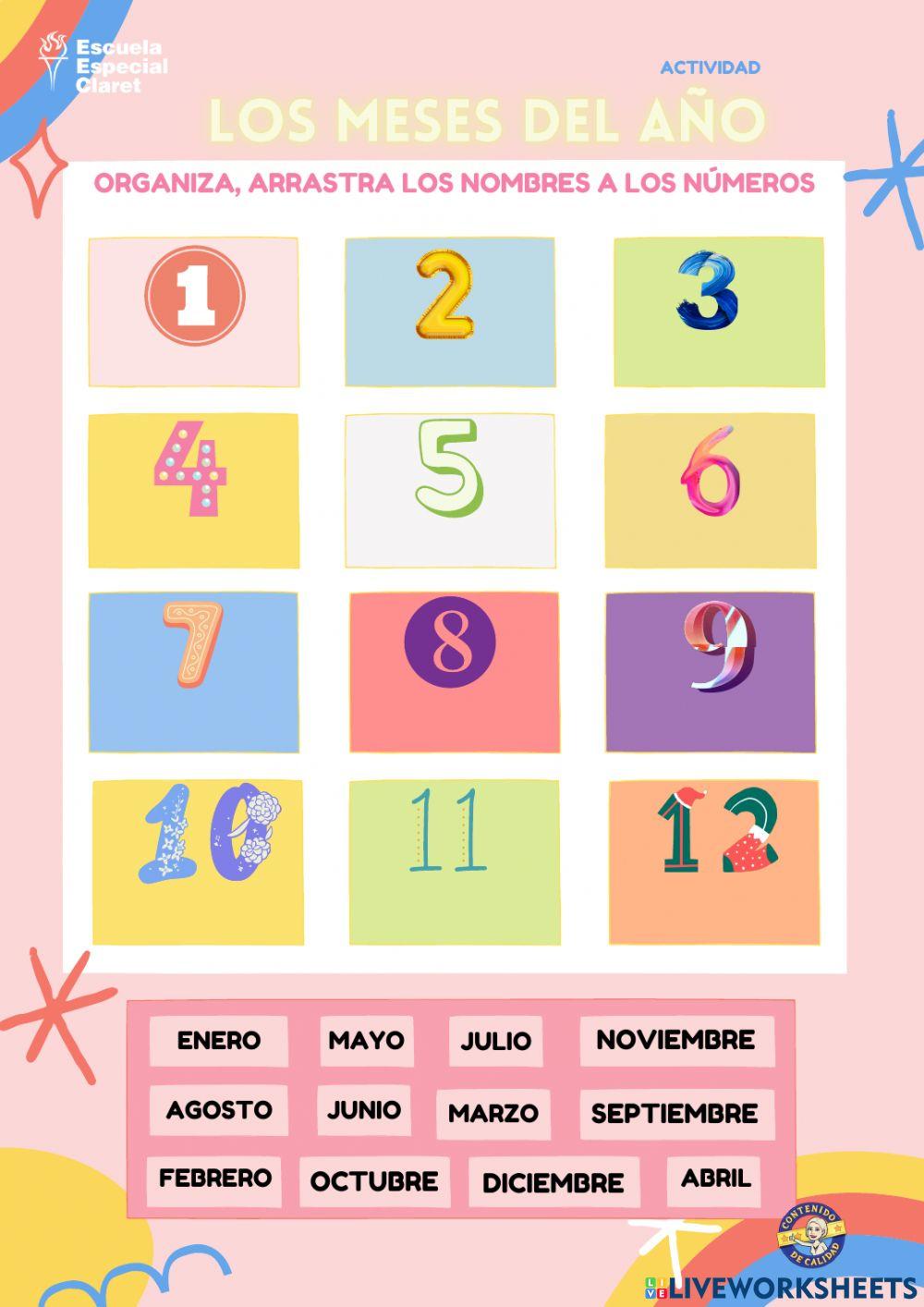 Los meses del año- poema y actividades