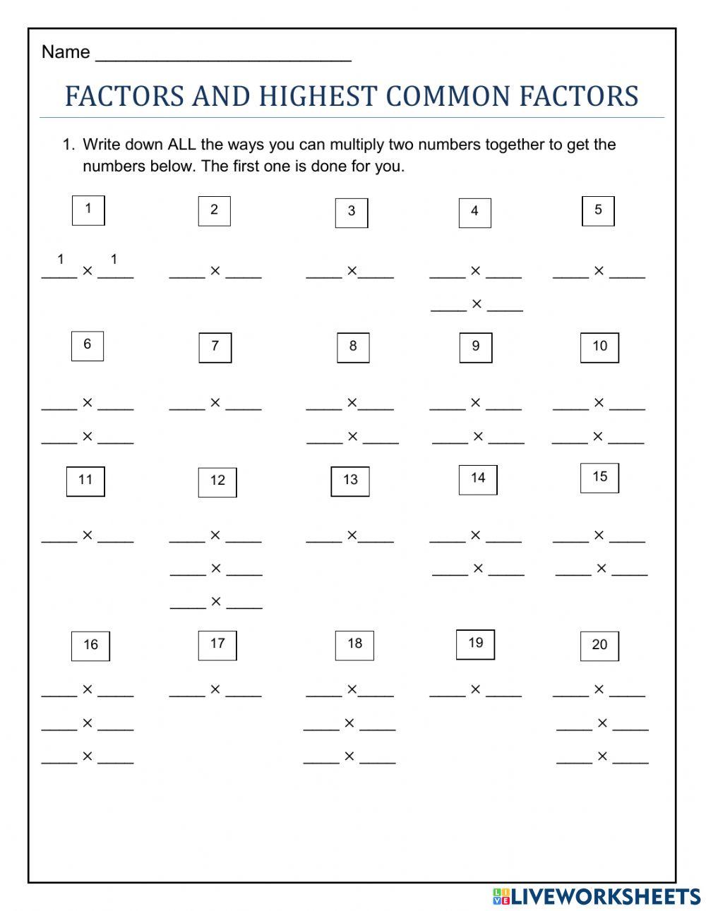 5168344 Factors and Factor Pairs Iricka Dixon