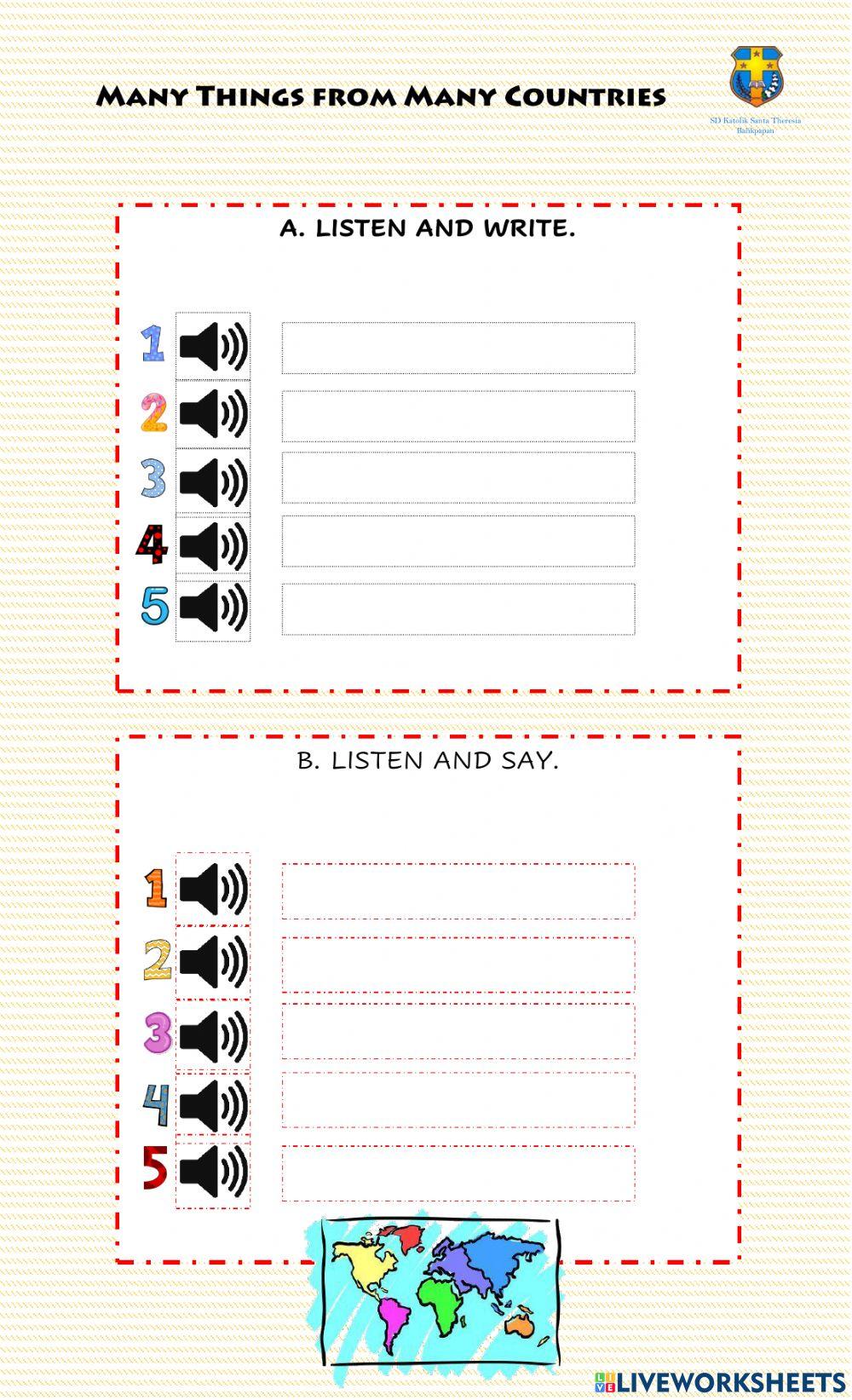 Listening & Speaking Activities