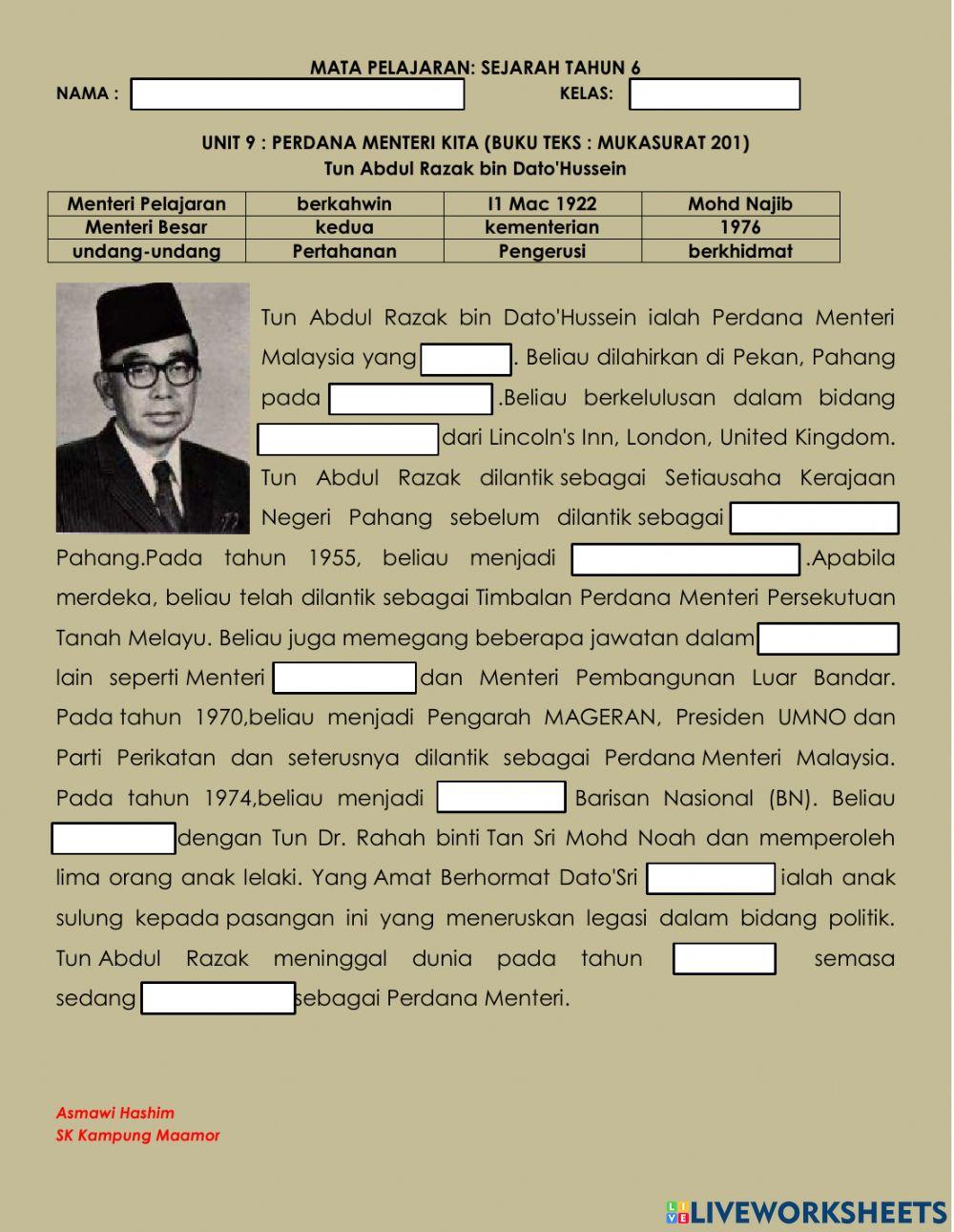 Tun Abdul Razak bin Dato'Hussein