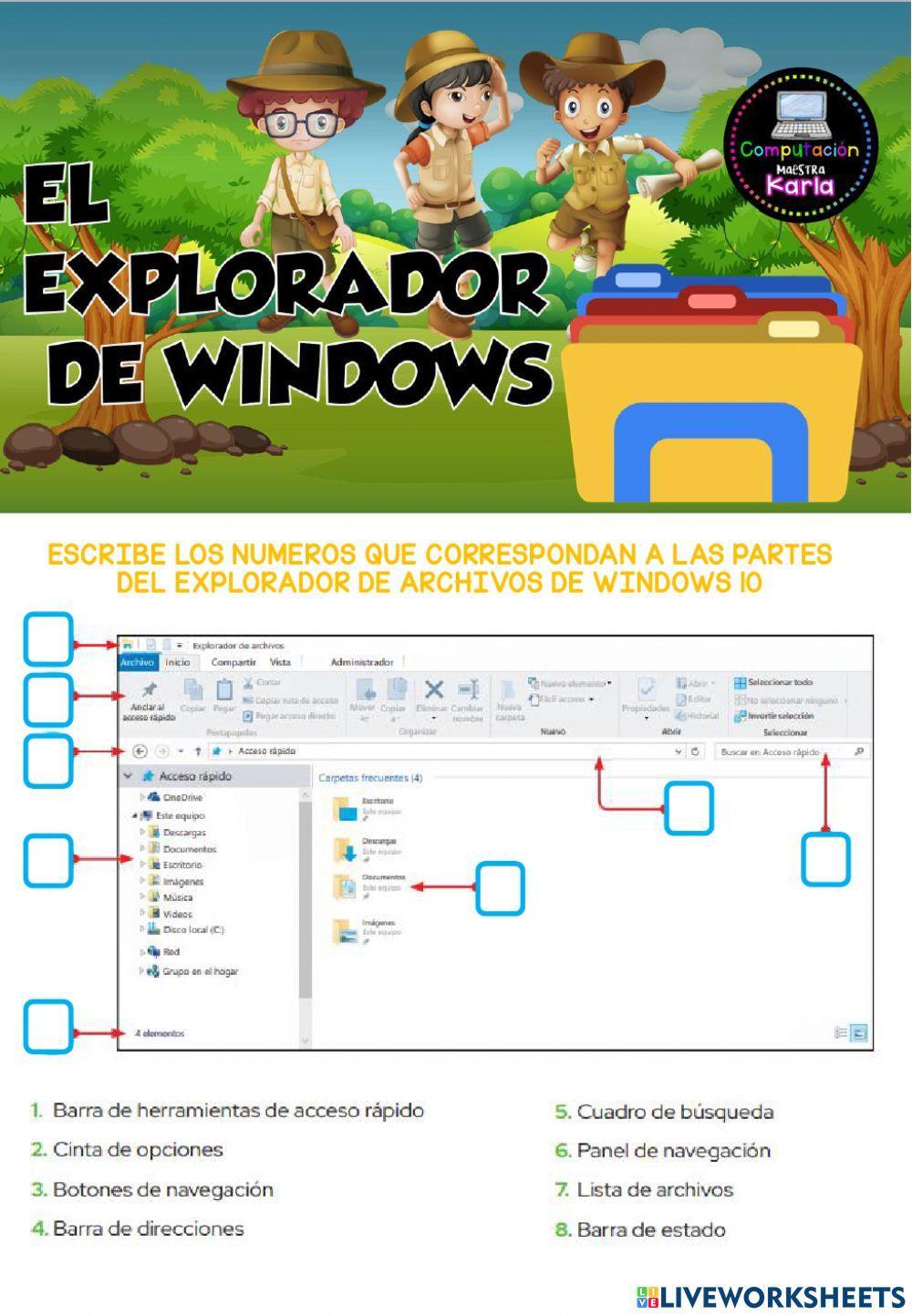 El explorador de windows