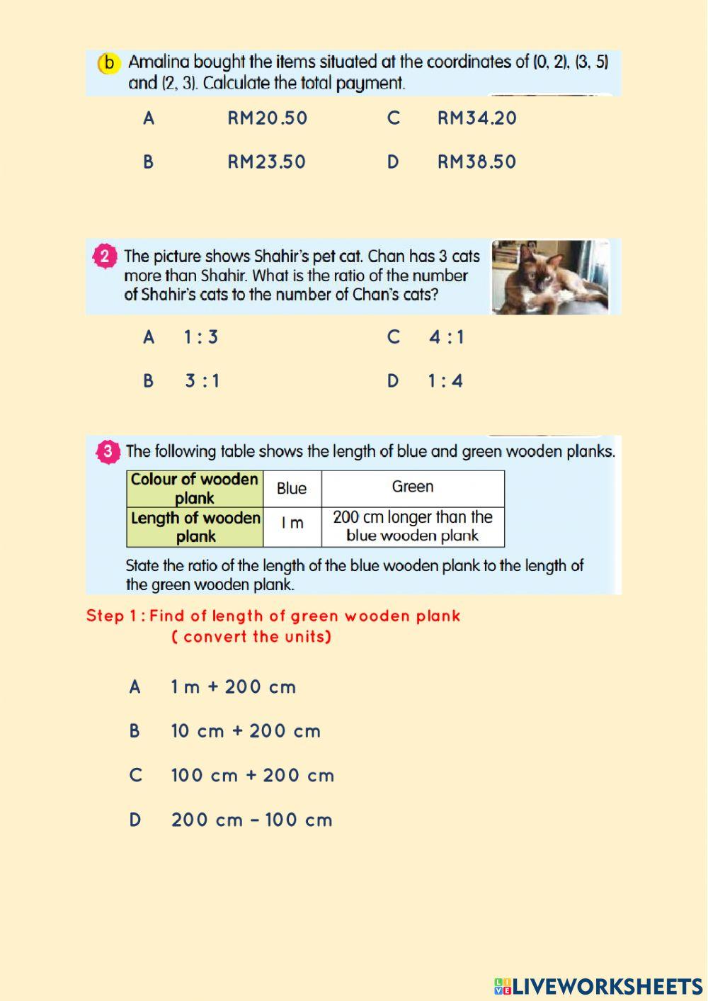 Coordinates, ratio and proportion Coordinates, ratio and proportion