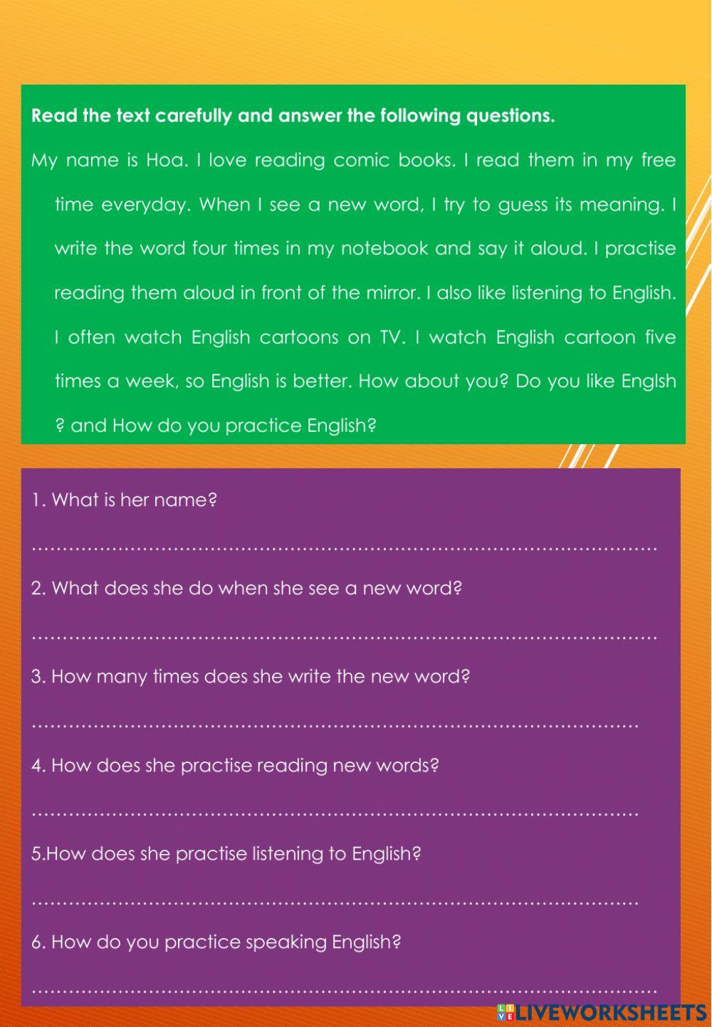 English 5- Unit 7: How do you learn English?