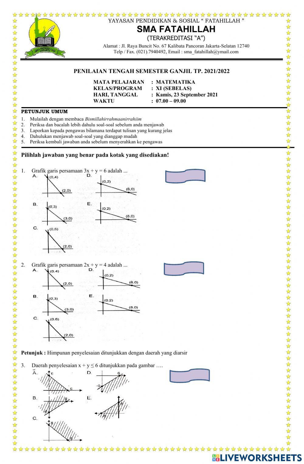 PTS Ganjil XI TA 2021-2022