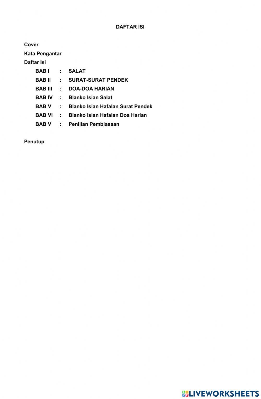 Tabel Aktivitas Siswa