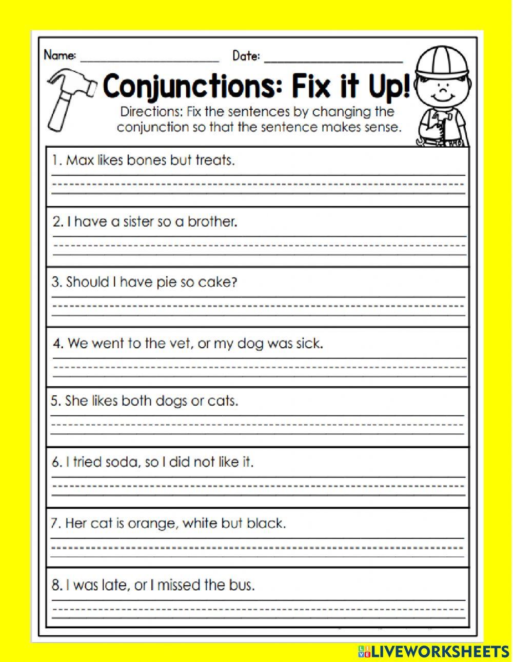 Year 1 - Conjunctions