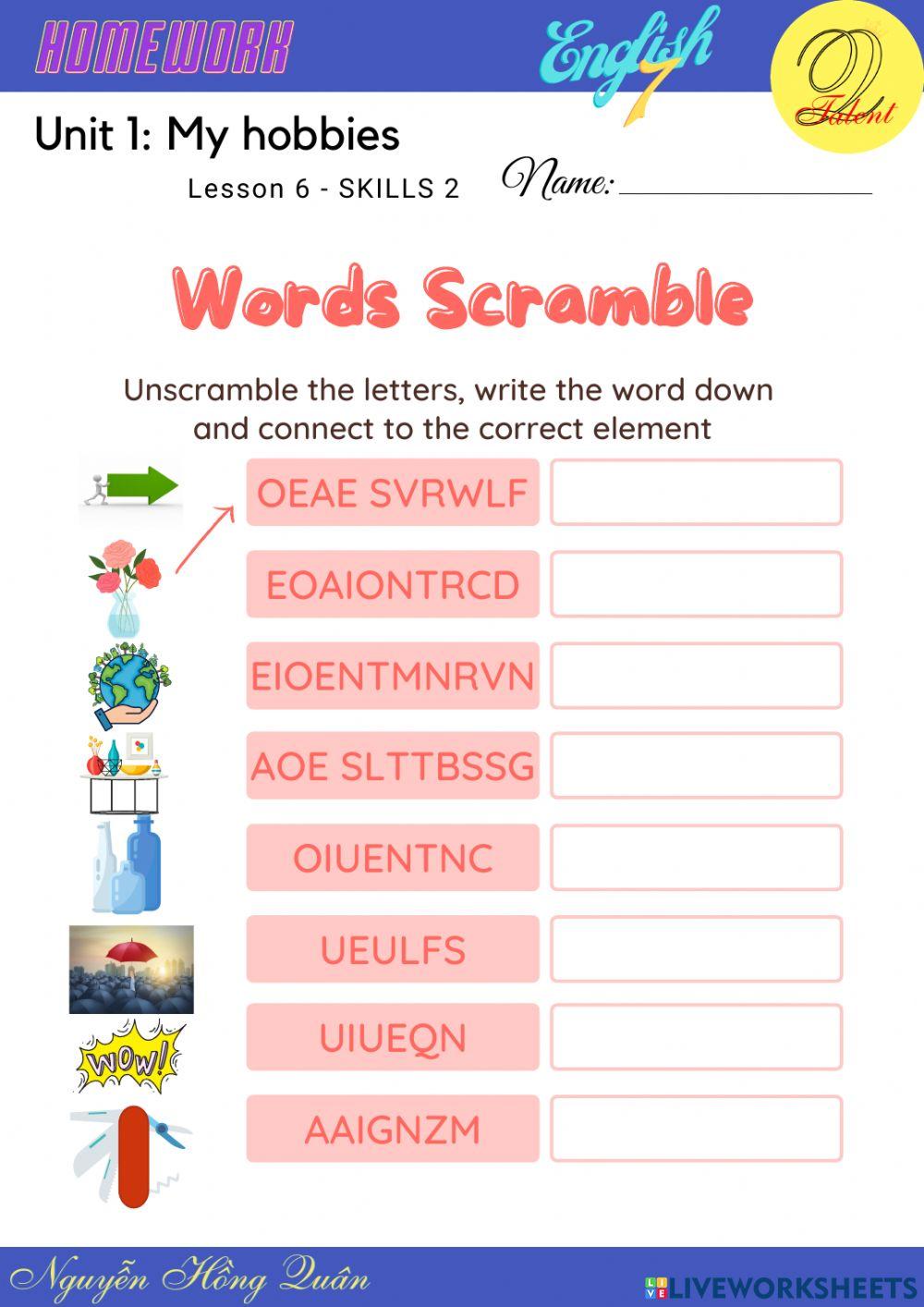 TA7 - Unit 1 - Lesson 6