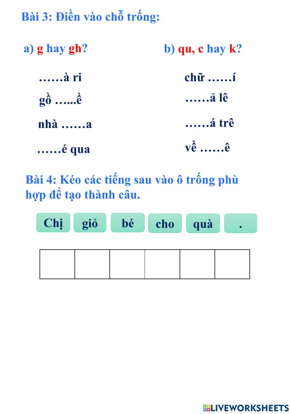 Phiếu Tiếng Việt tuần 4-số 2