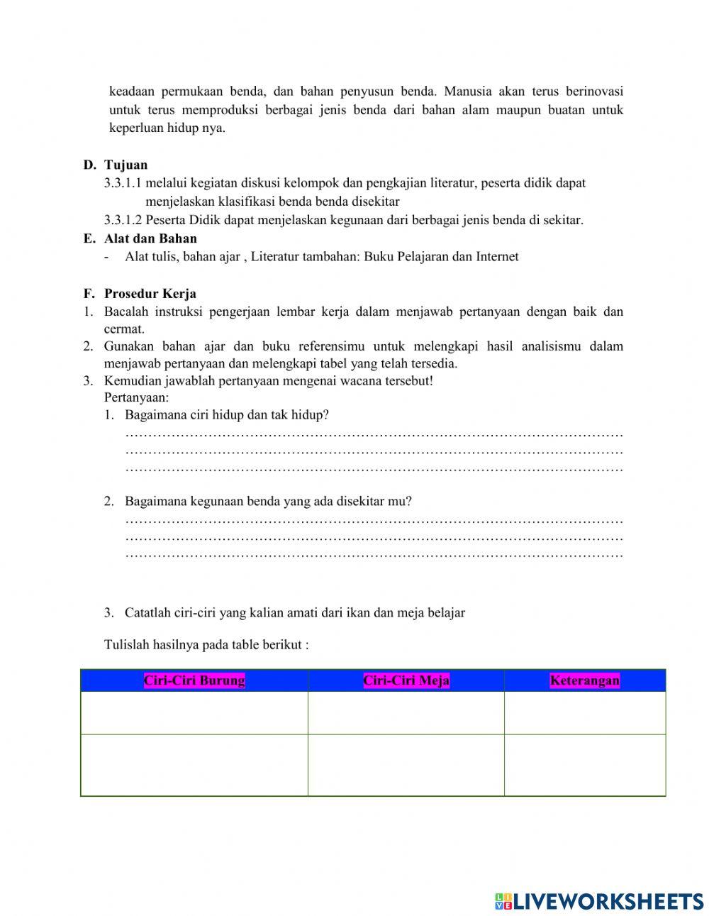 Klasifikasi Makhluk Hidup