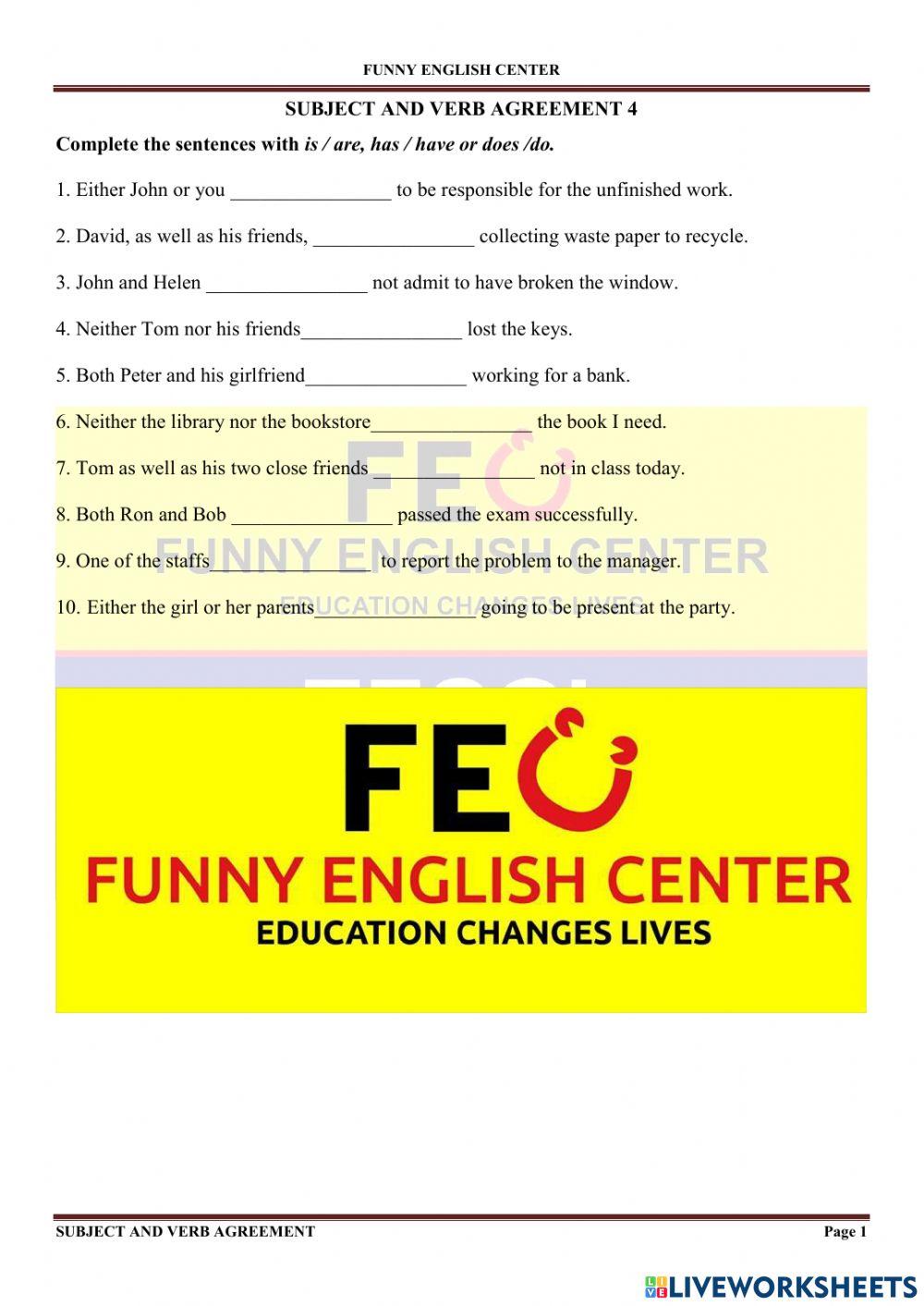 E.9-Subject and Verb Agreement 3