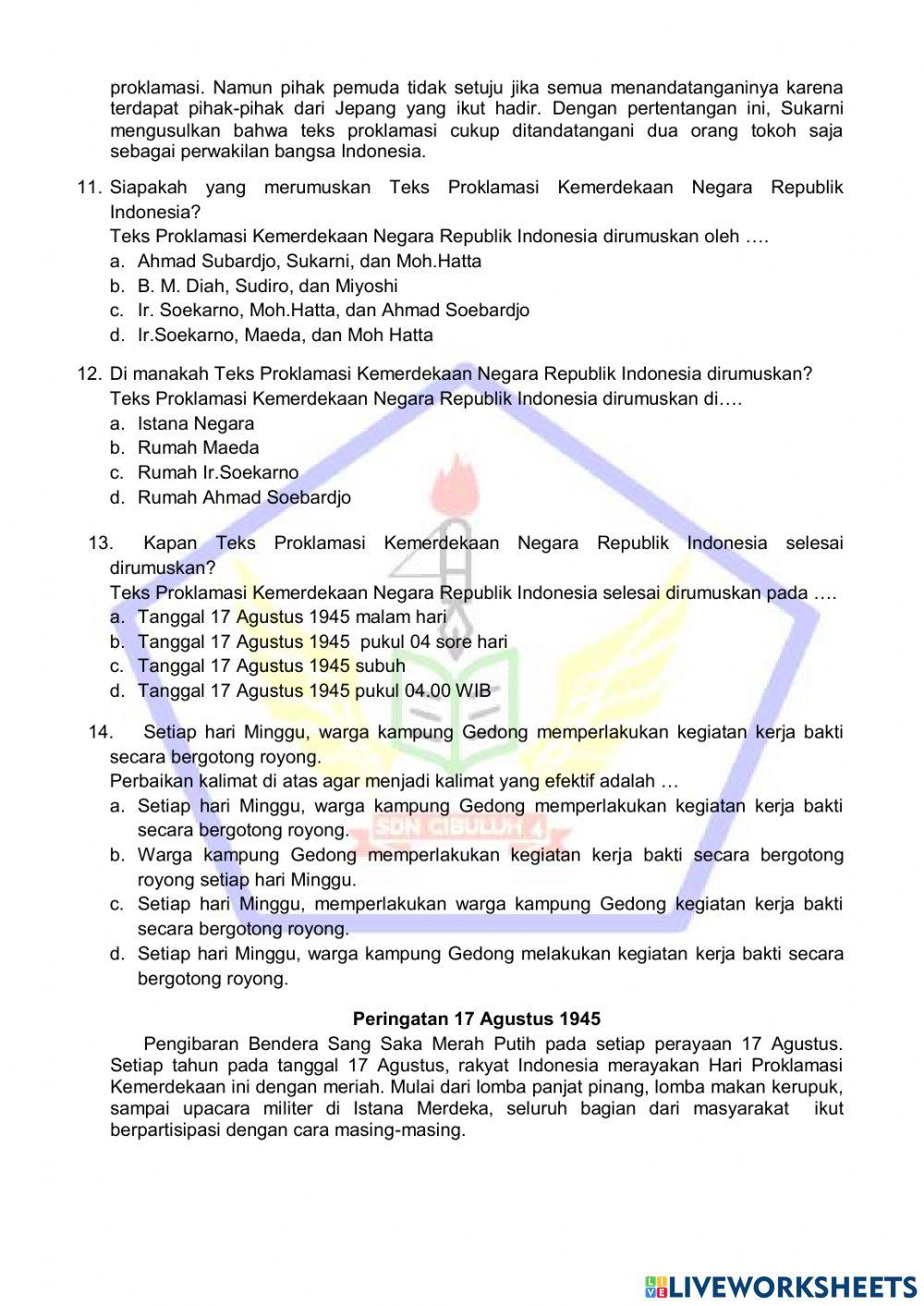 PTS Ganjil Bahasa Indonesia