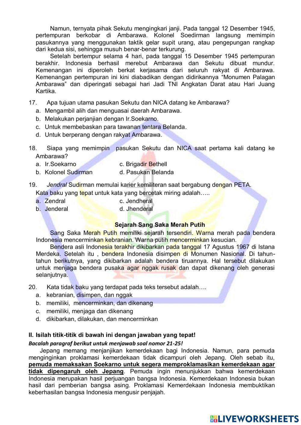 PTS Ganjil Bahasa Indonesia