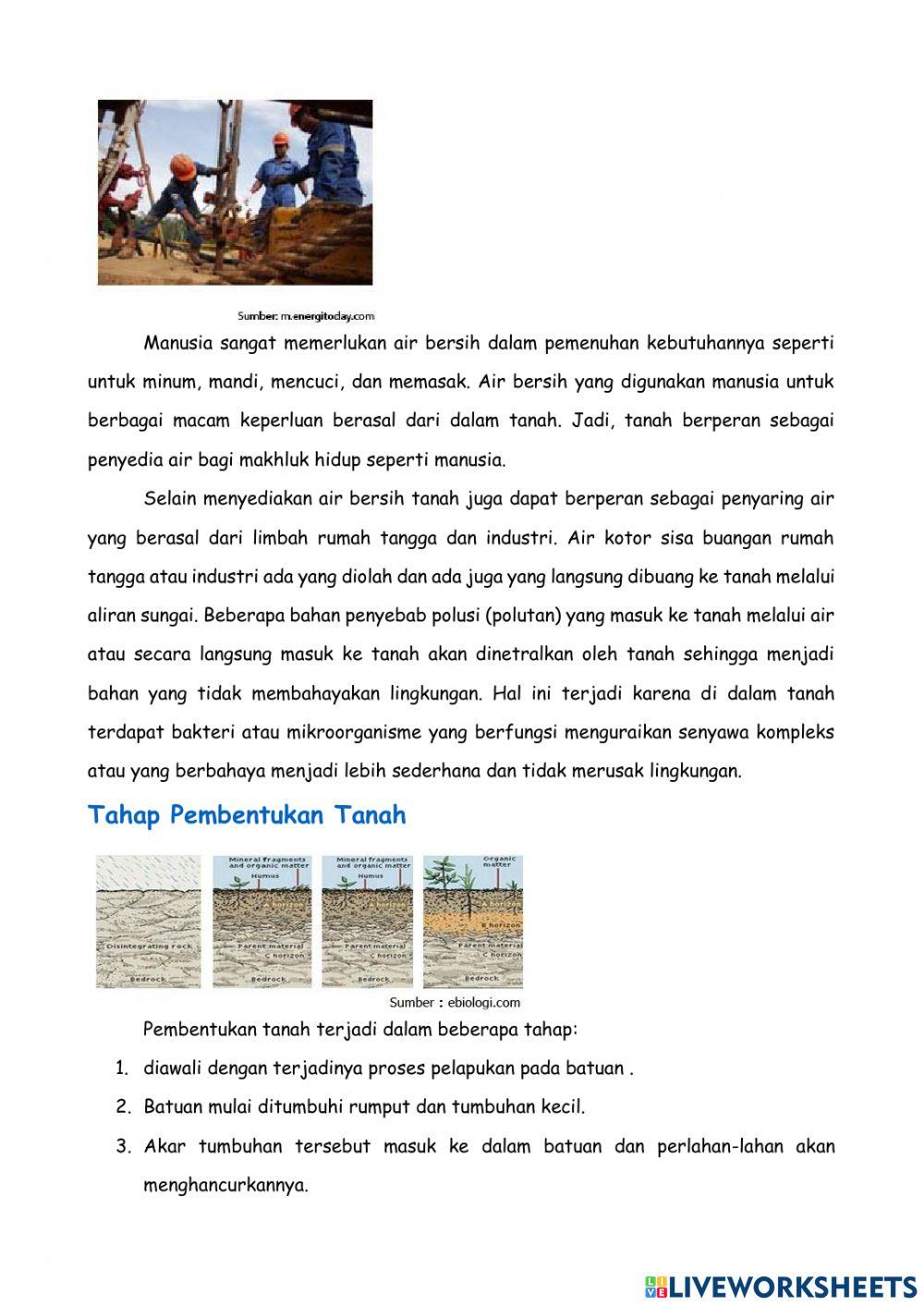 Lkpd 3.9-01 TANAH DAN KEBERLANGSUNGAN KEHIDUPAN 1