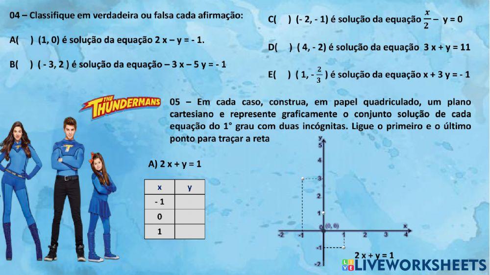 Equação do 1° grau