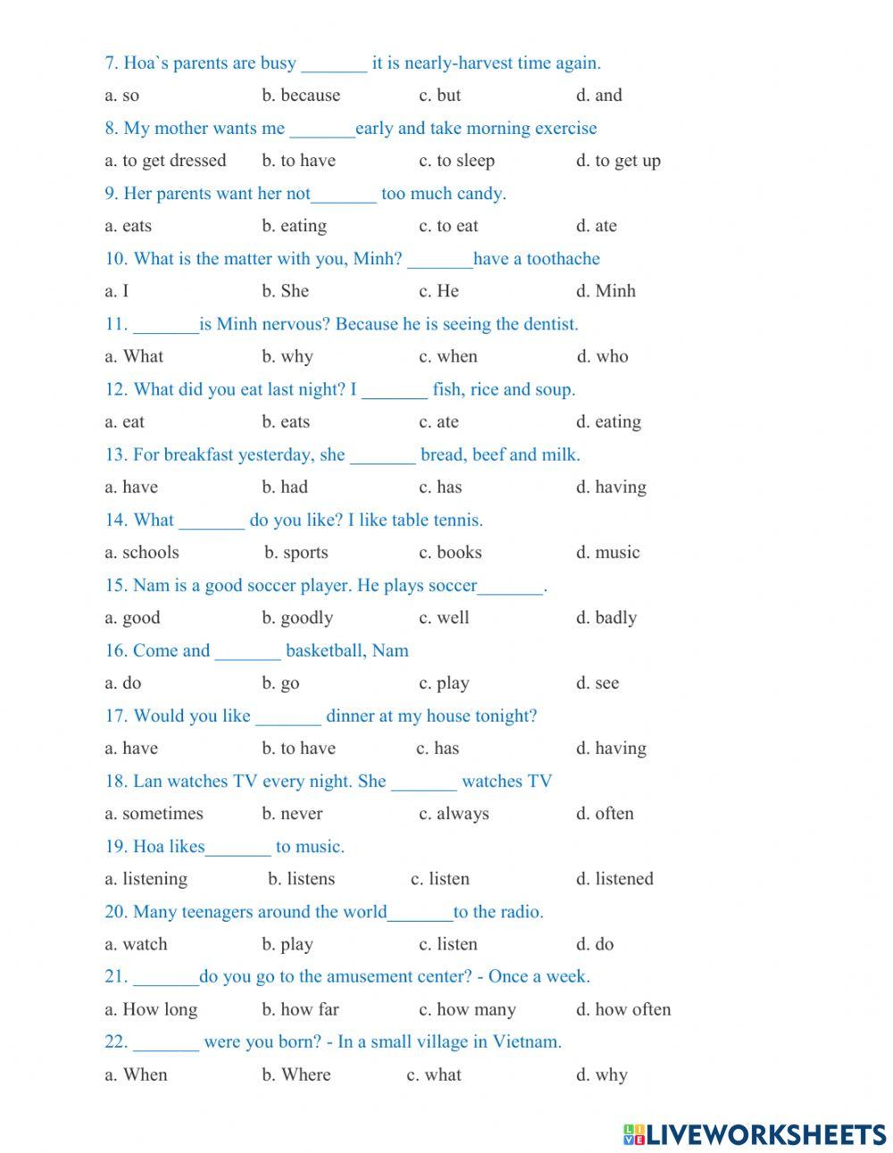 Where did you go on holiday?