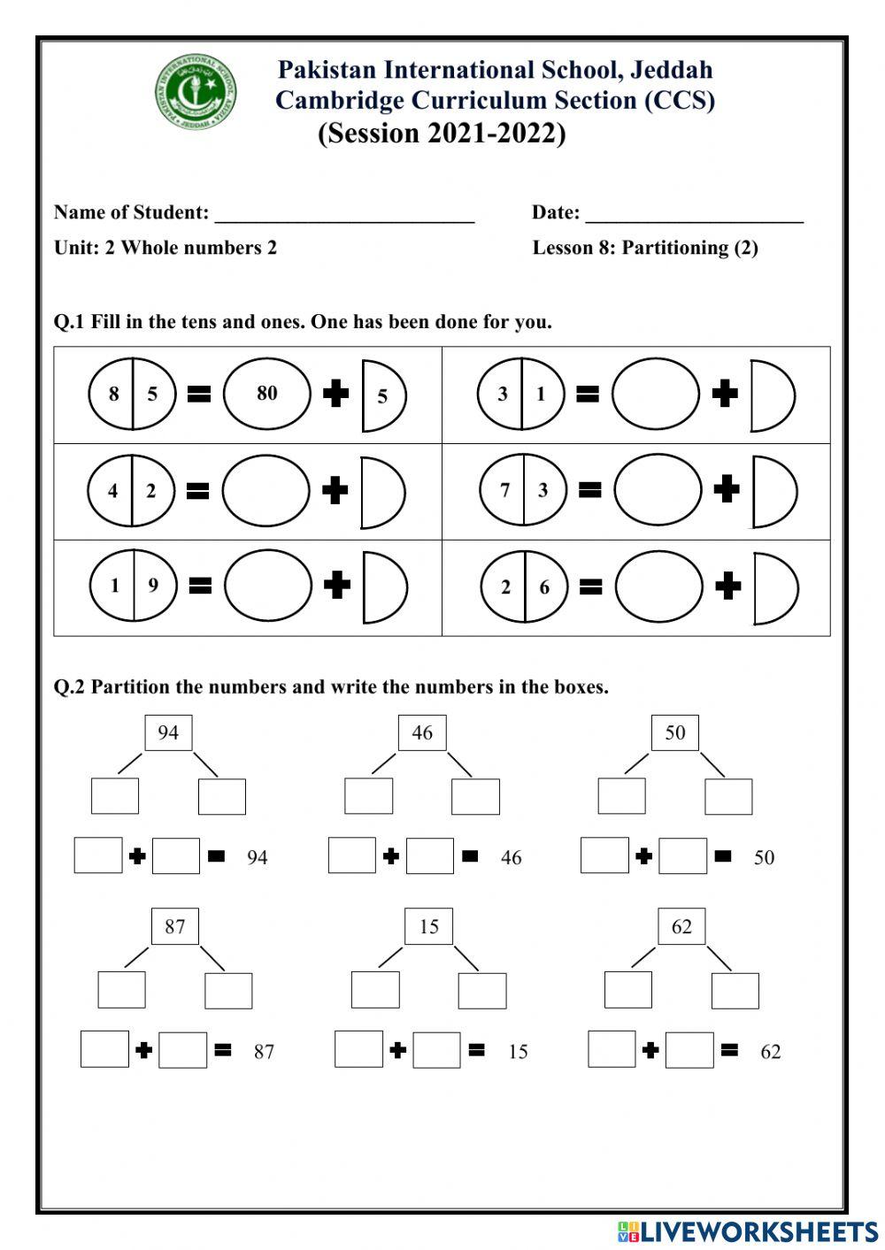 Partitioning