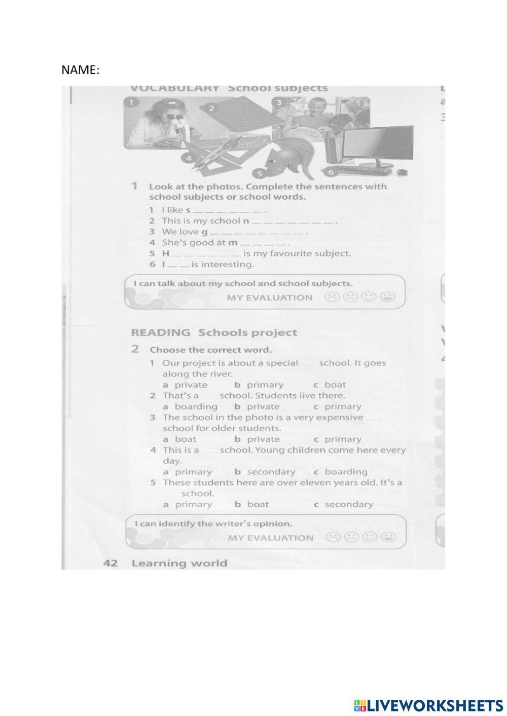 Learning world: Review