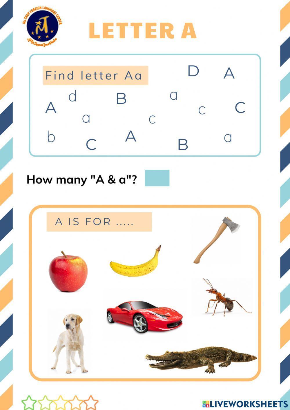Find Letter Aa Find Letter Aa