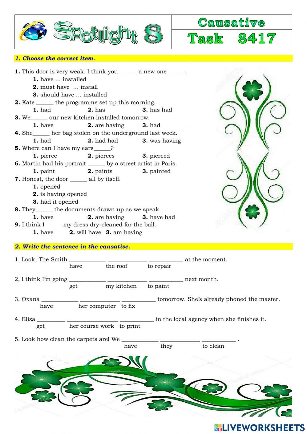 Spotlight 8 Task 8417