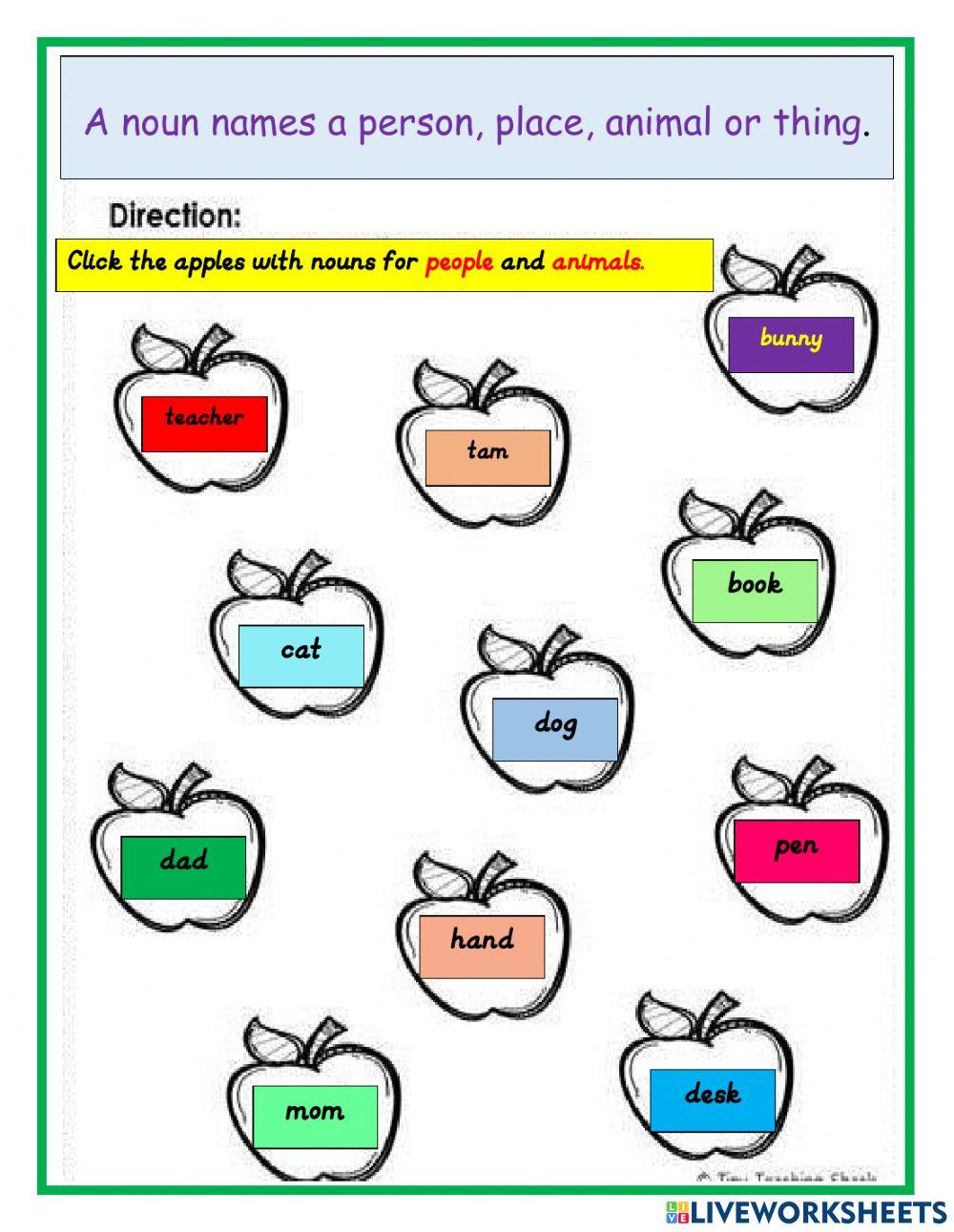 Nouns for people and animals