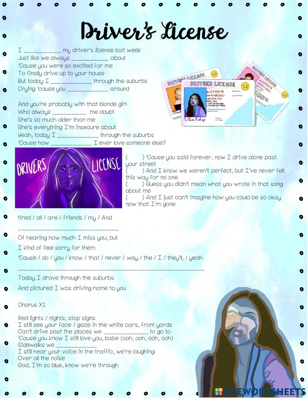 Simple Past.Driver's License Simple Past.Driver's License