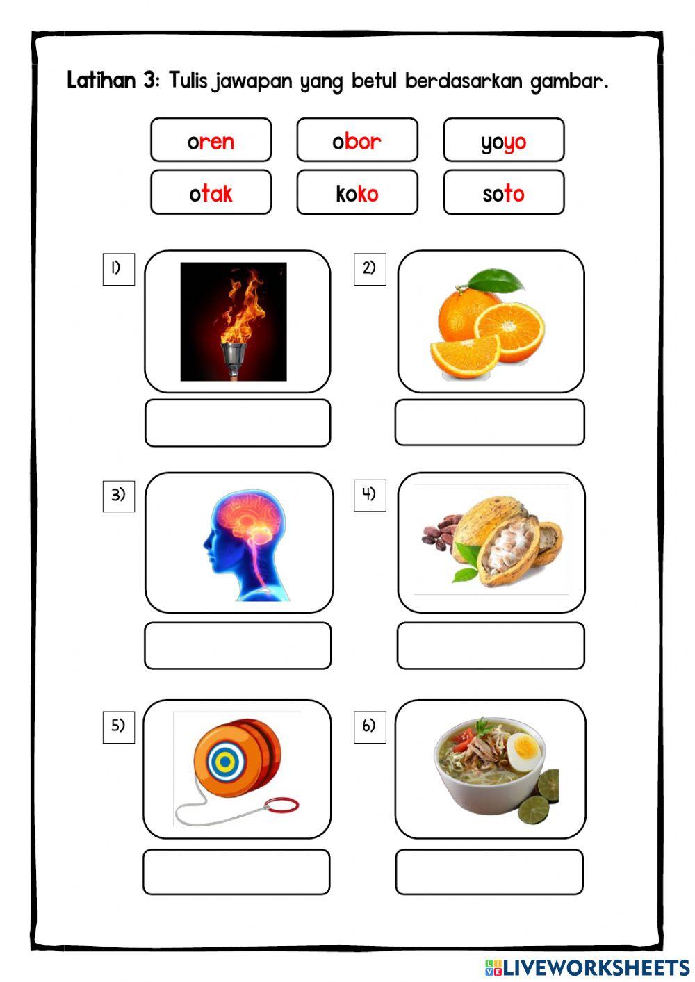 Perkataan KV+KV Vokal O (Bahagian 2) Perkataan KV+KV Vokal O (Bahagian 2)