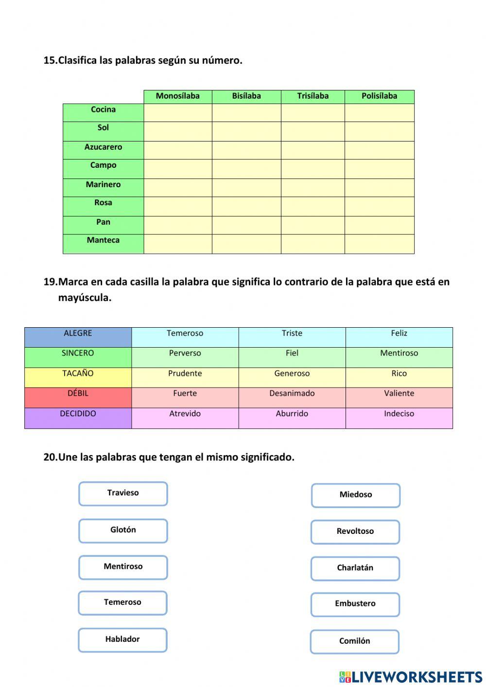 Lengua 6º Evaluación Inicial