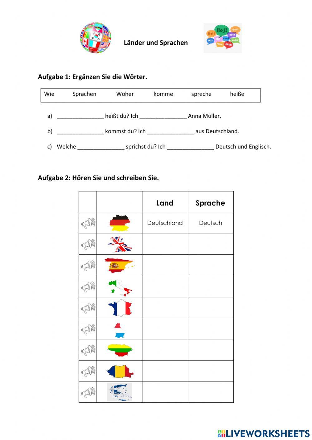 Länder und Sprachen