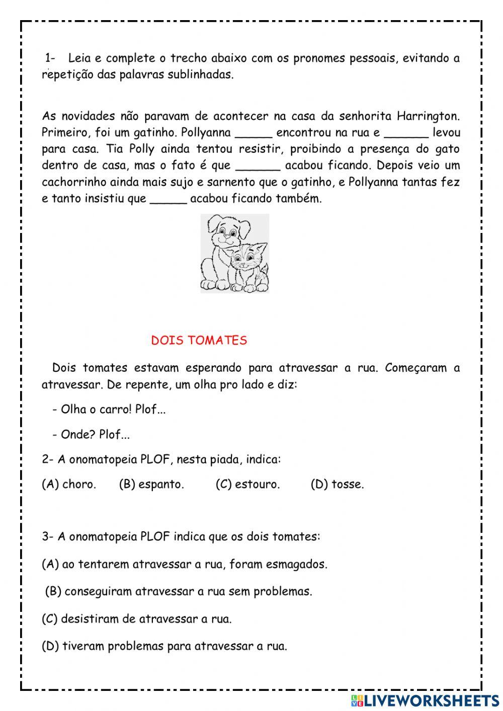 Revisando para a p2 sexto ano