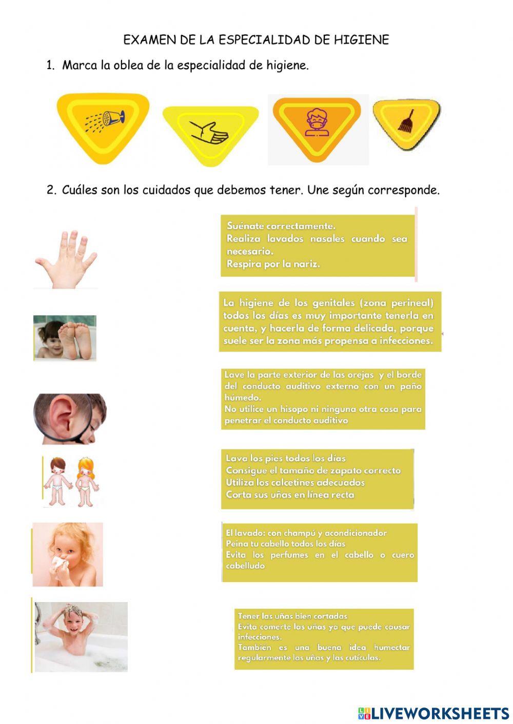 Especialidad de higiene