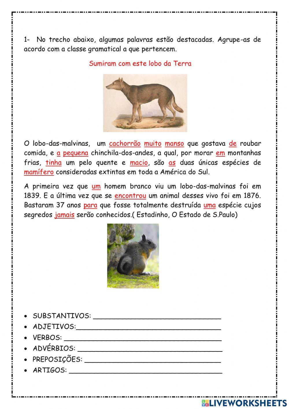 Quinto ano revisão para a p2 terceiro bimestre