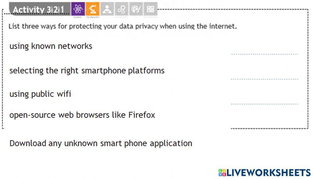 Activity 3.2.1 privacy