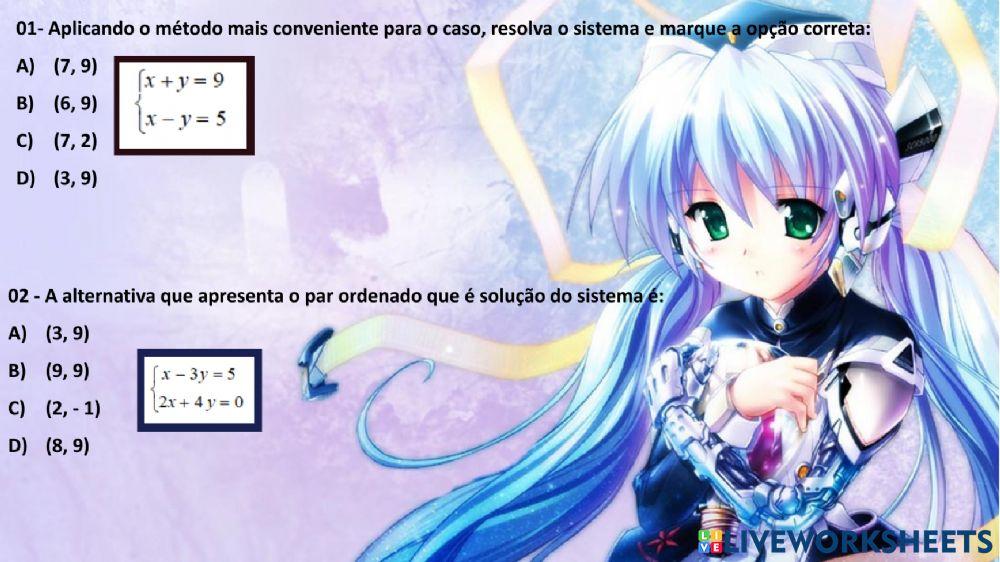 Sistema de equações do 1° grau