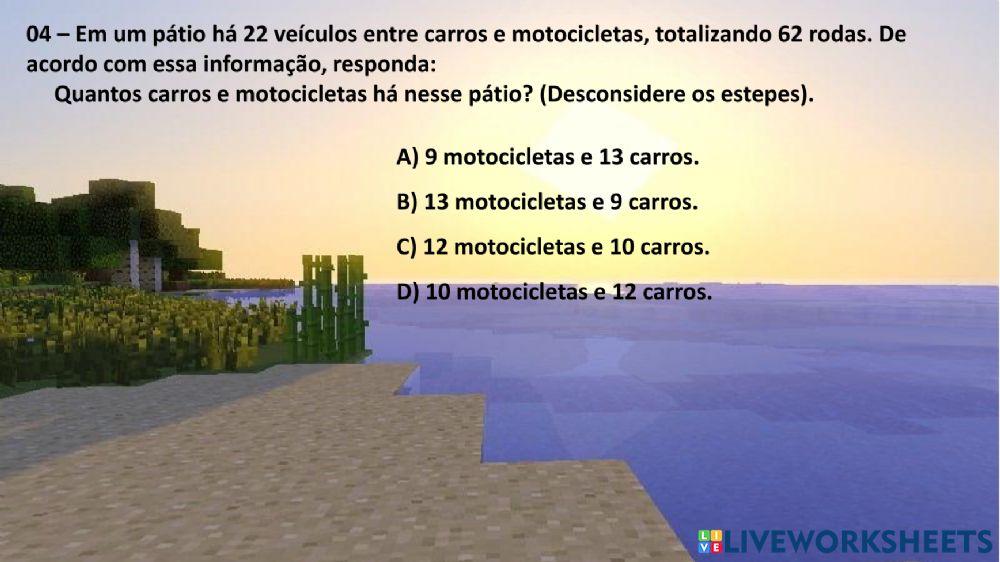 Sistema de equações do 1° grau