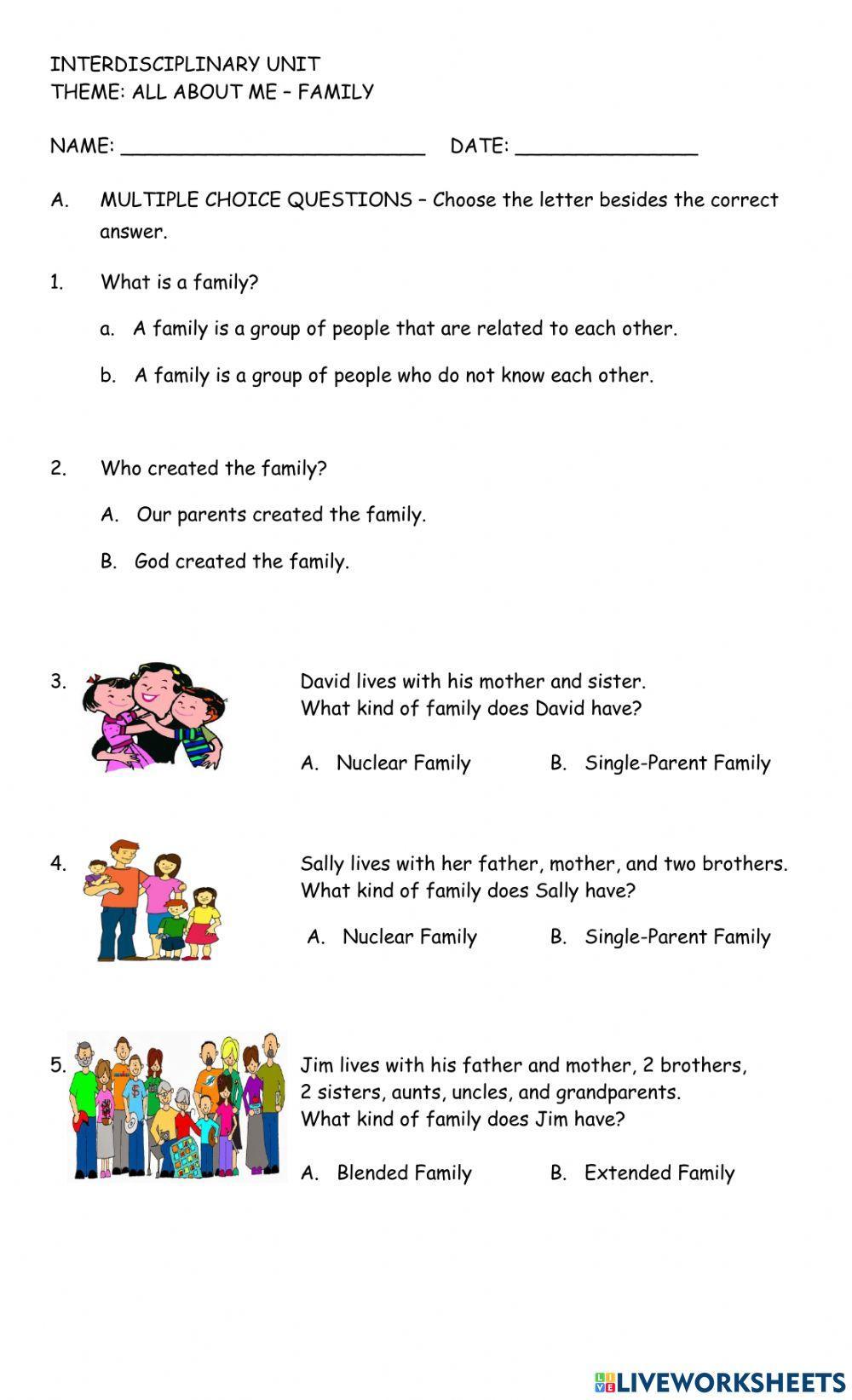 Types of Families in a Community