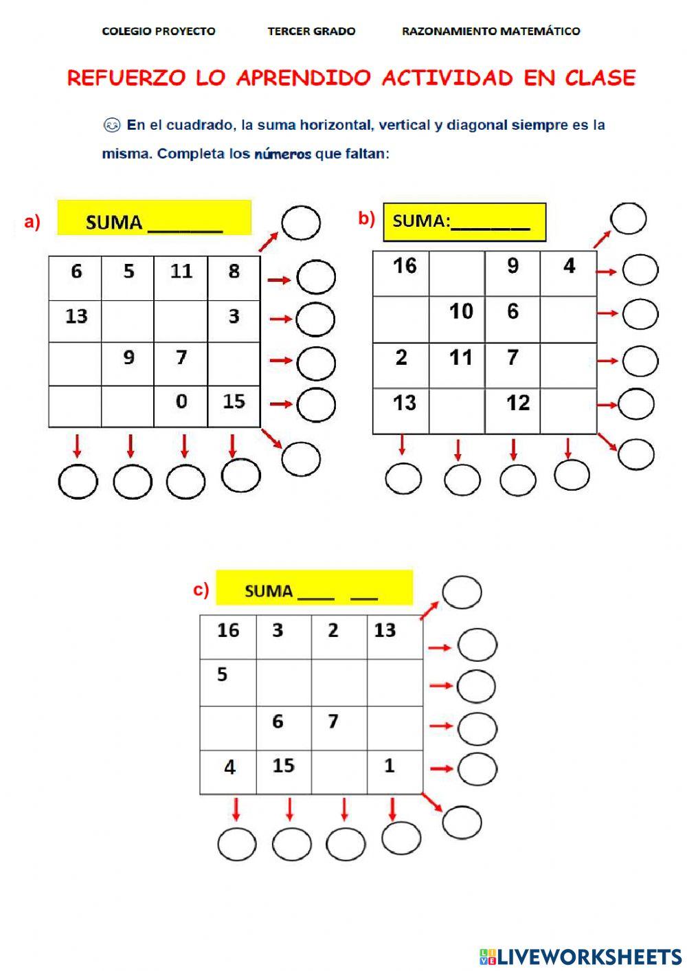 Razonamiento matemático