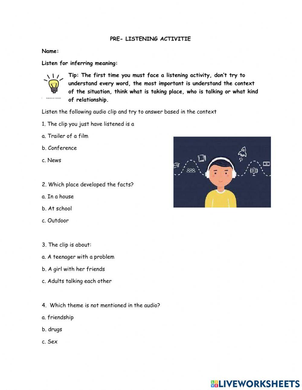 Actividad prelistening