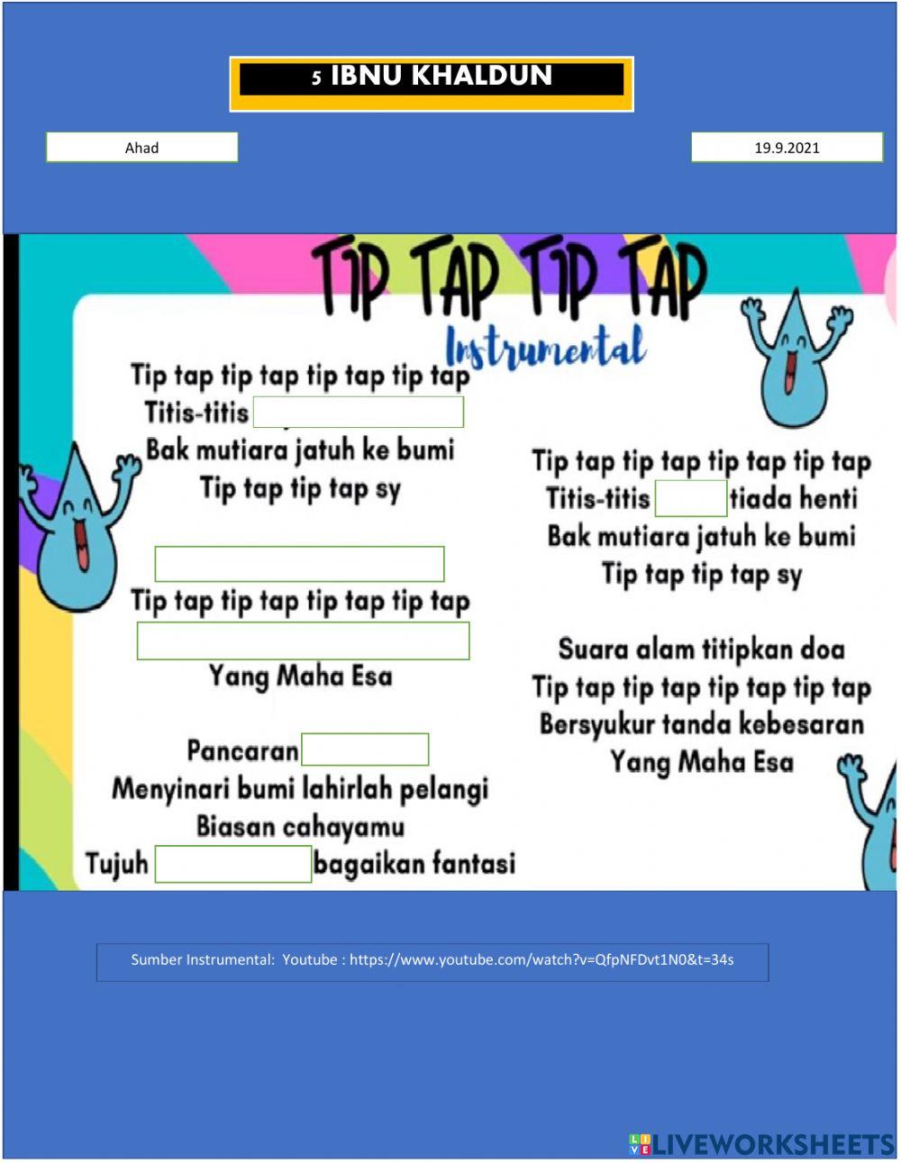 Lagu tip tap Tahun 5IK