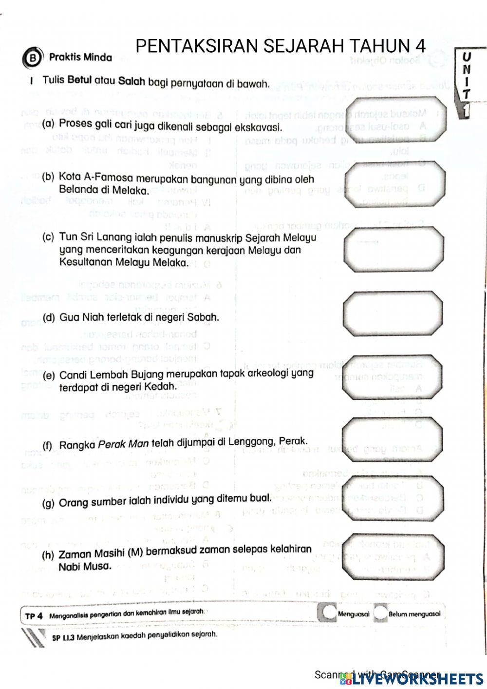 pentaksiran sejarah tahun4