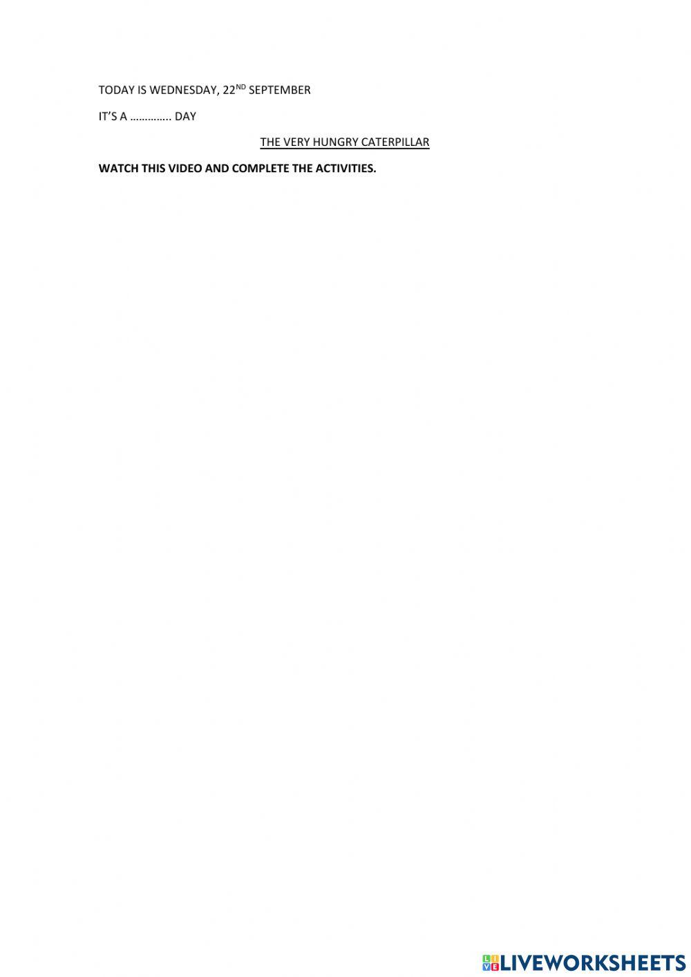 The very hungry caterpillar