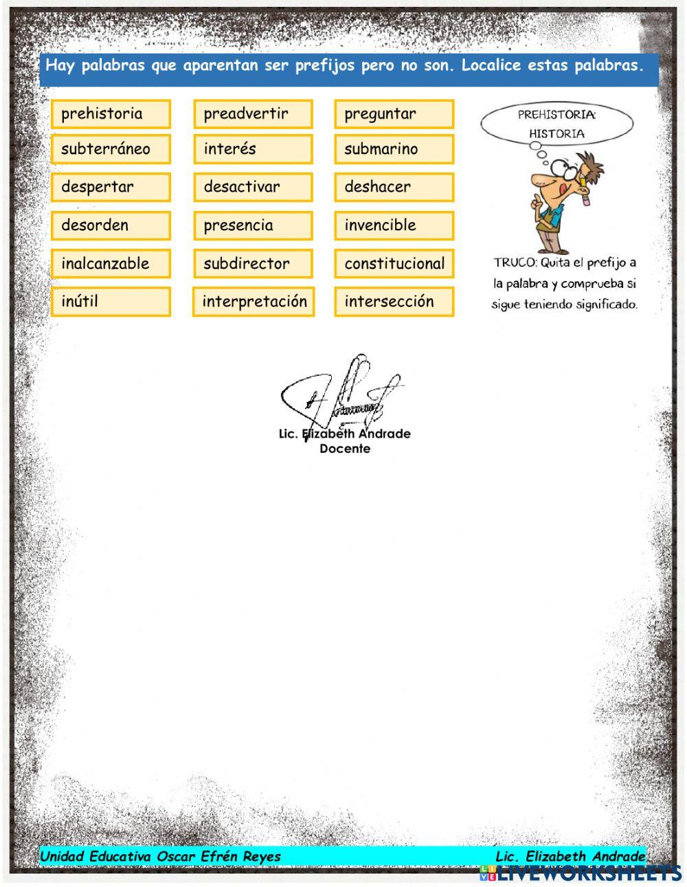 Prefijos Y Sufijos Karen Rodriguez Live Worksheets – NBKomputer