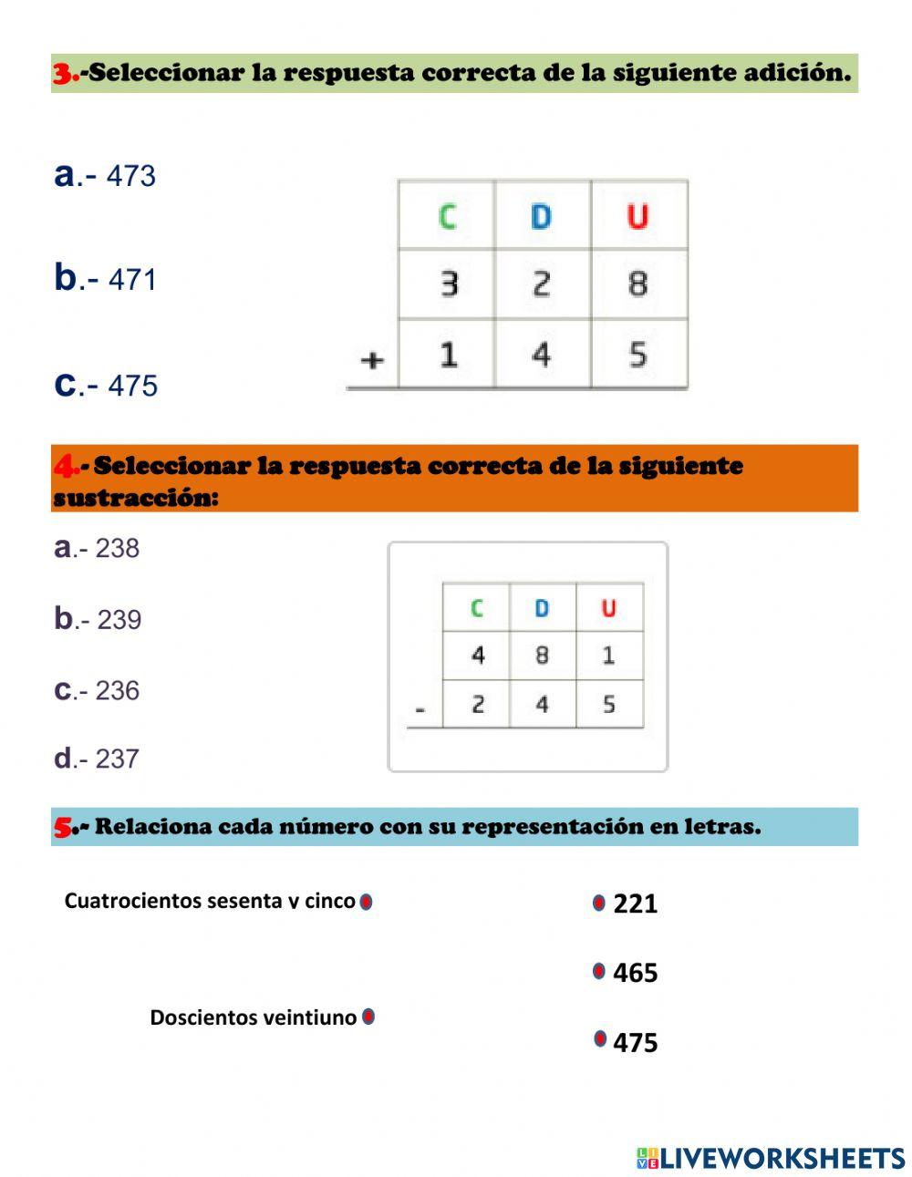 Evaluación de matemática