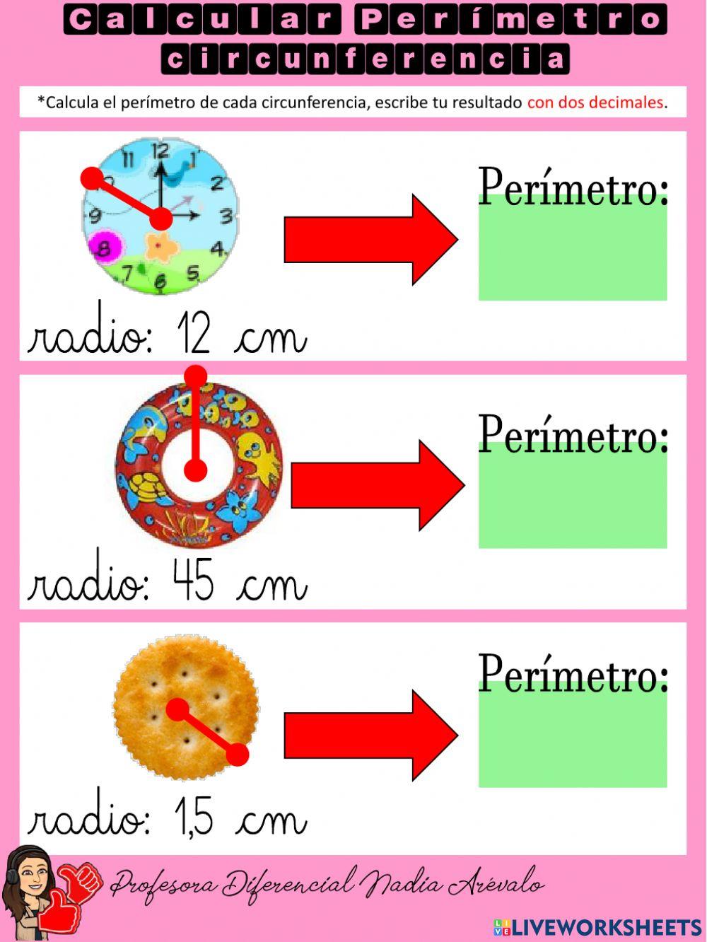 Perímetro de circunferencia